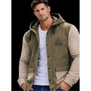 Vans 66 Supply Canvas Hooded Parka Jacket Olive Mens Medium EUC